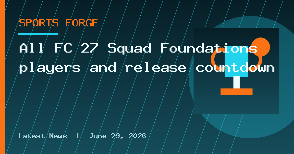 All FC 27 Squad Foundations players and release countdown