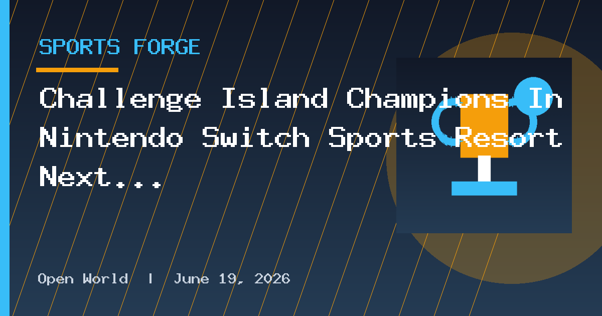 Challenge Island Champions In Nintendo Switch Sports Resort Next Month