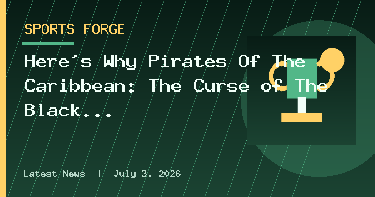 Here's Why Pirates Of The Caribbean: The Curse of The Black Pearl Never Got