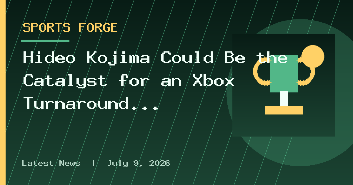 Hideo Kojima Could Be the Catalyst for an Xbox Turnaround