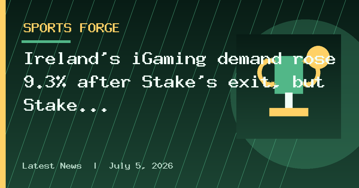 Ireland’s iGaming demand rose 9.3% after Stake’s exit, but Stake wasn’t