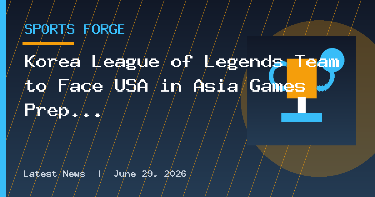 Korea League of Legends Team to Face USA in Asia Games Prep
