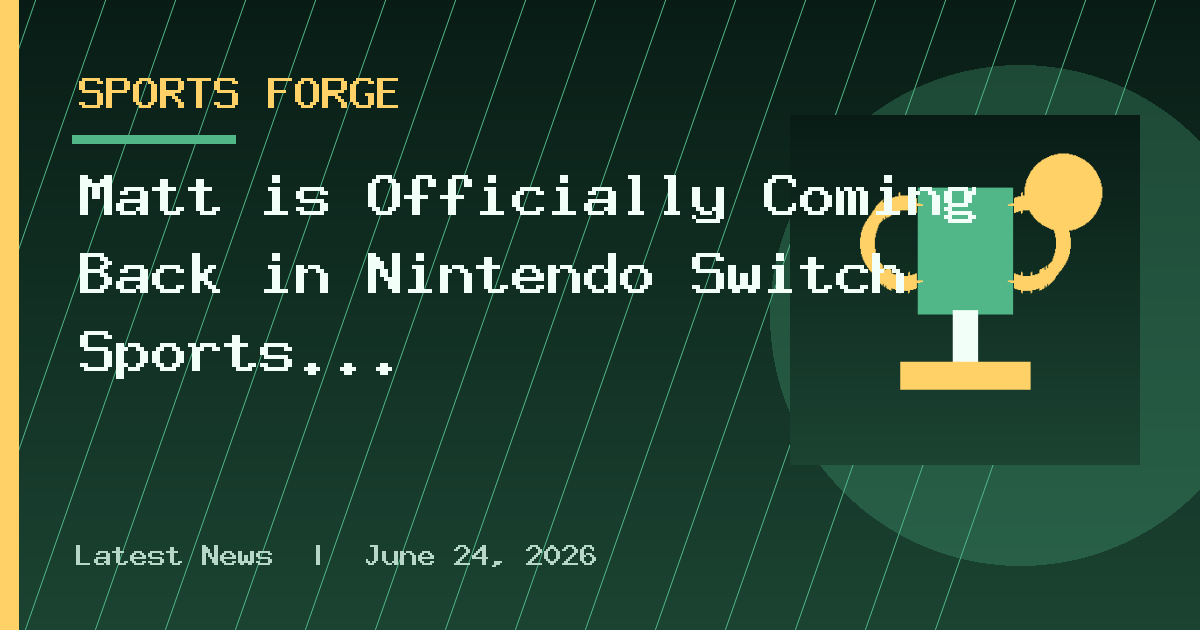 Matt is Officially Coming Back in Nintendo Switch Sports Resort