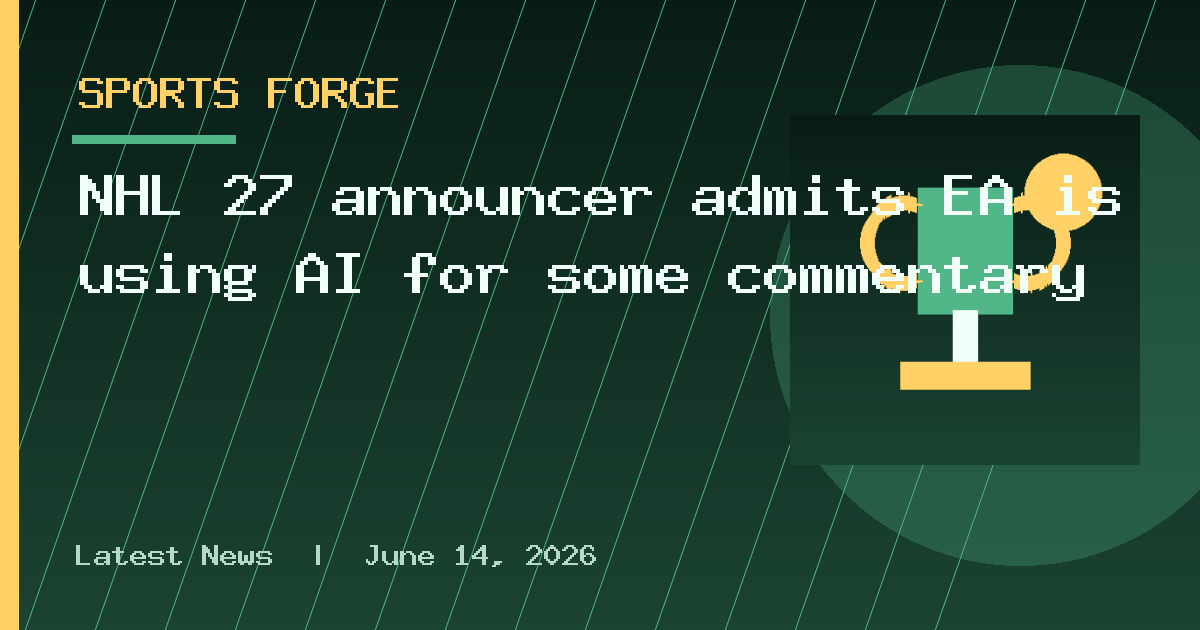 NHL 27 announcer admits EA is using AI for some commentary