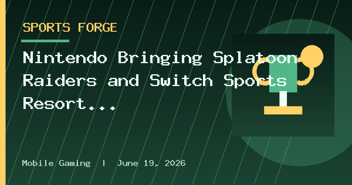 Nintendo Bringing Splatoon Raiders and Switch Sports Resort to San Diego Comic
