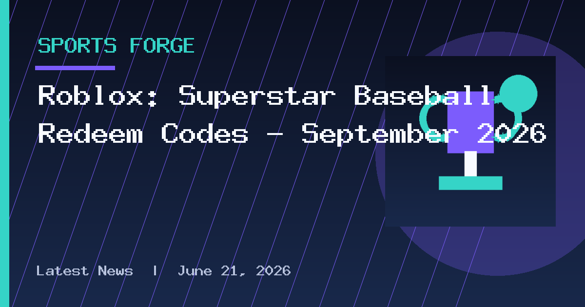 Roblox: Superstar Baseball Redeem Codes – September 2026