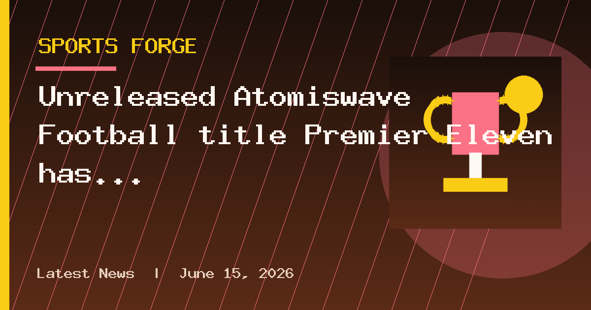 Unreleased Atomiswave Football title Premier Eleven has been Preserved